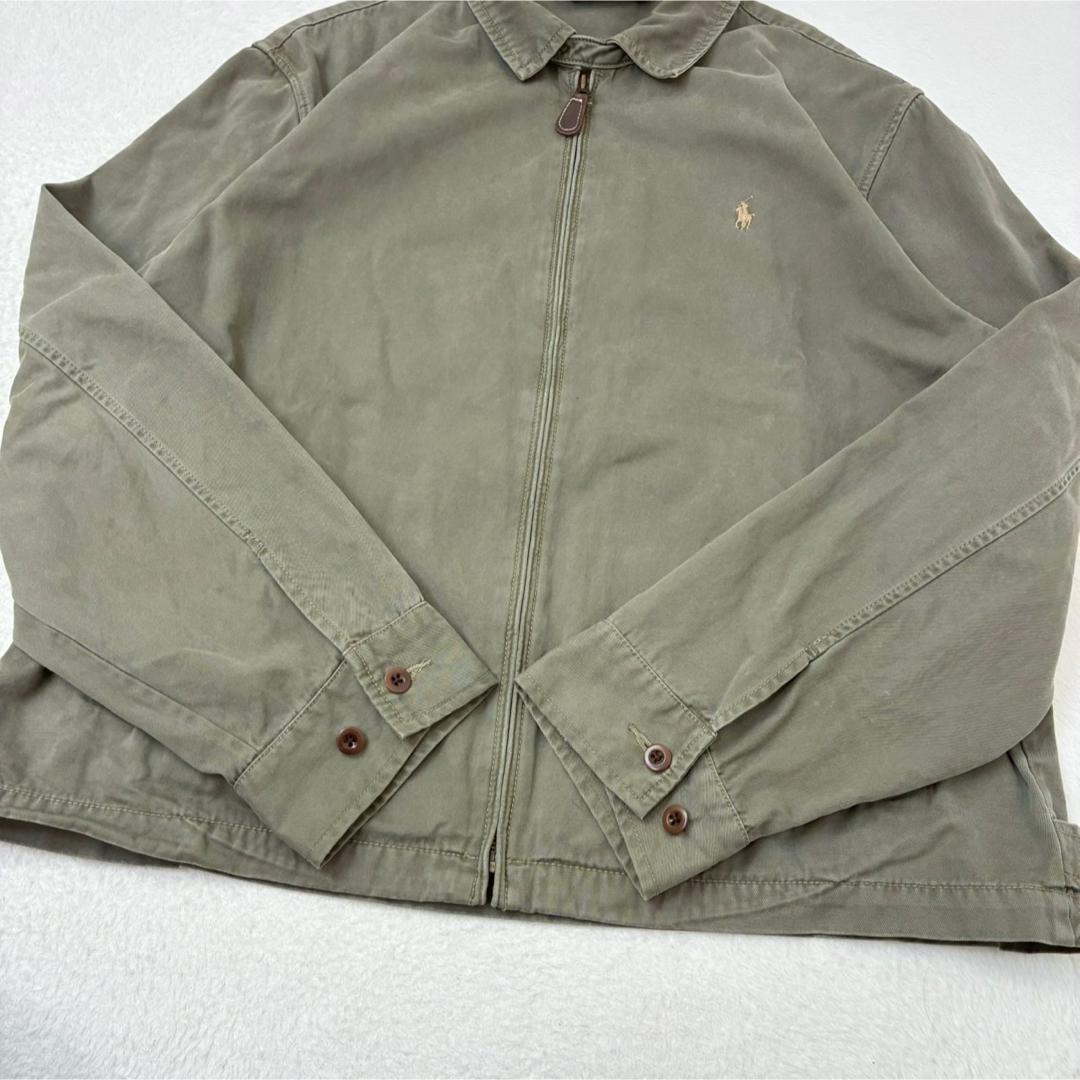ポロバイラルフローレン スウィングトップ カーキ ポニー刺繍 XL 90s