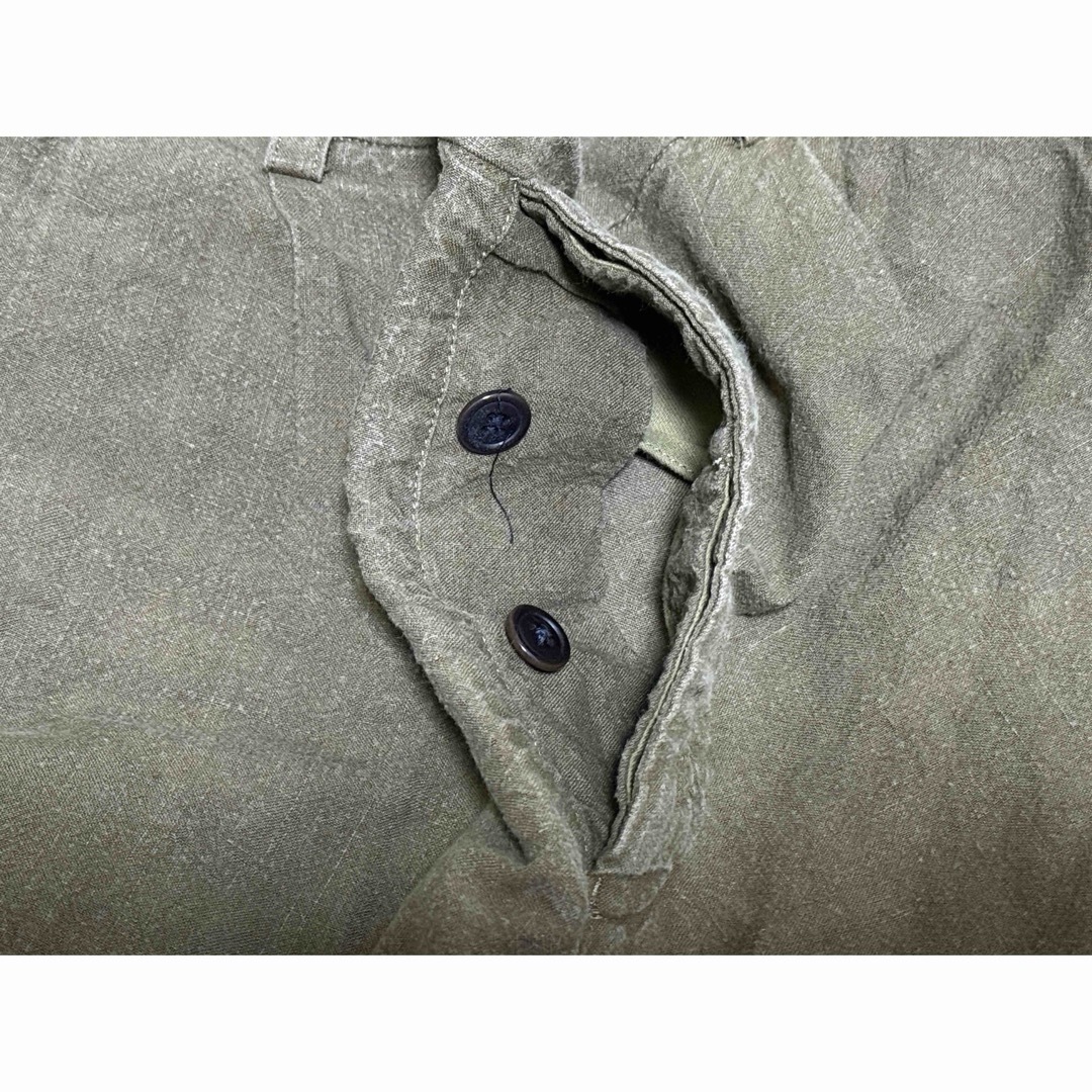 nest Robe - nest Robe CONFECTブラウンリネンボタンファスナータイプ