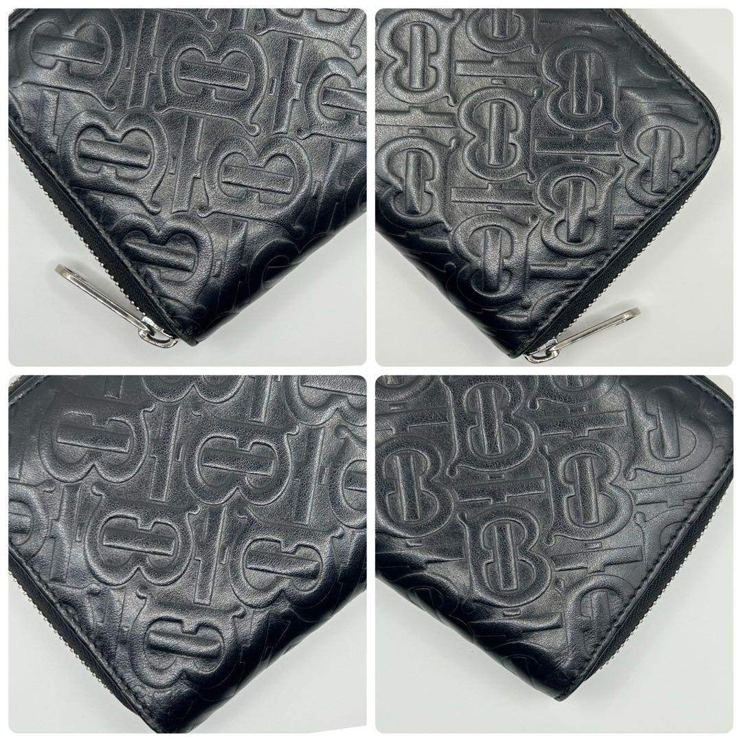 BURBERRY - 現行✨BURBERRY モノグラムTB ラウンドファスナー 長財布