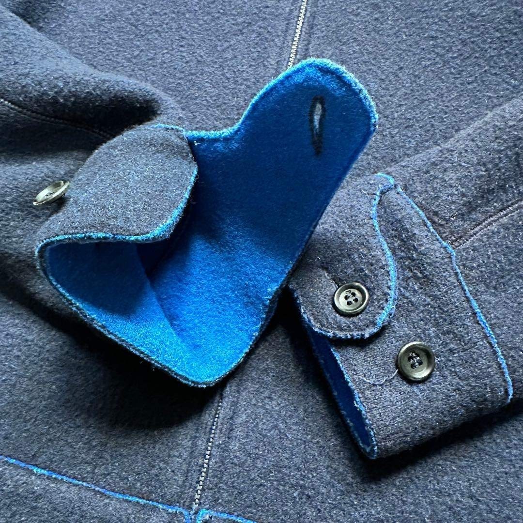 現行タグ✨45R 縮絨ウールジャケット ダブルジップアップブルゾン 秋冬