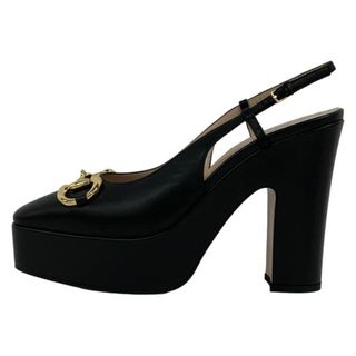 GUCCI - GUCCI グッチ レザー ヒール サンダル ミュール 表記サイズ6