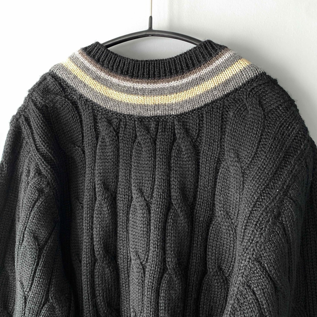 トゥモローランド 24AW イギリス製 クリケットセーター チルデンニット 黒M