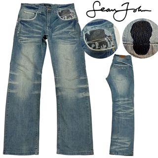Sean John - ショーンジョン極太バギーヒップホップフェードブルー