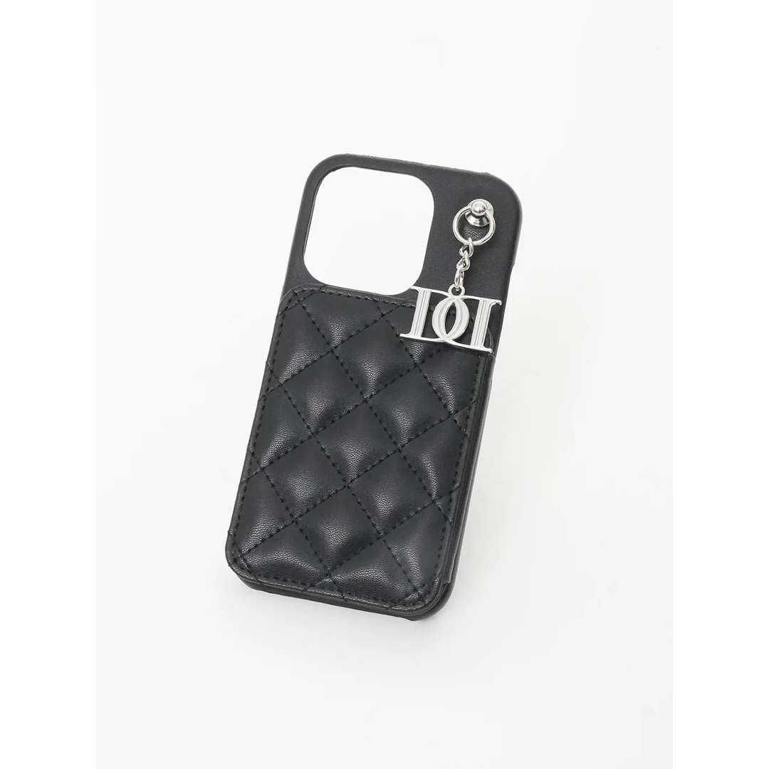 Darich - キルティングミラーDDチャームiPhoneケース iPhone16 ピンク