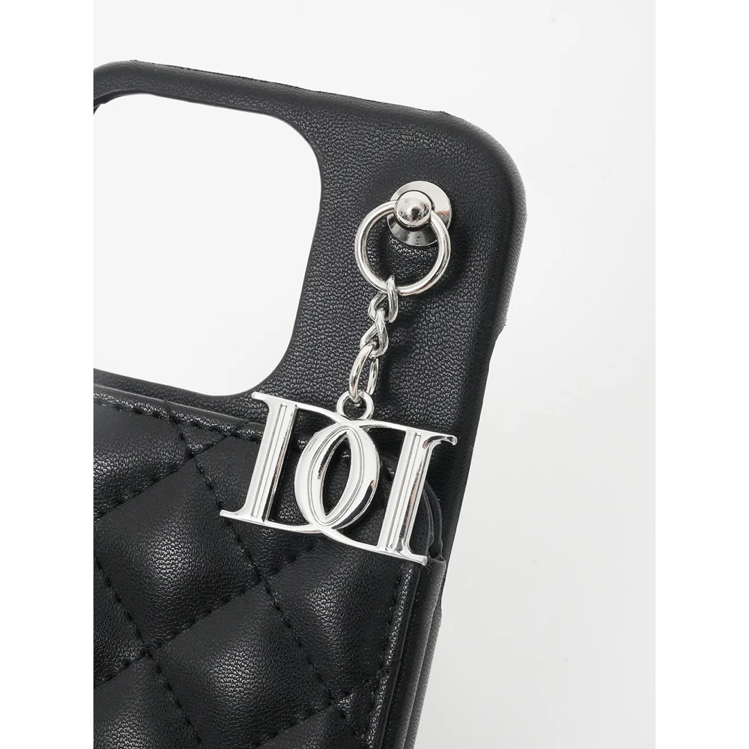 Darich - キルティングミラーDDチャームiPhoneケース iPhone16 ピンク