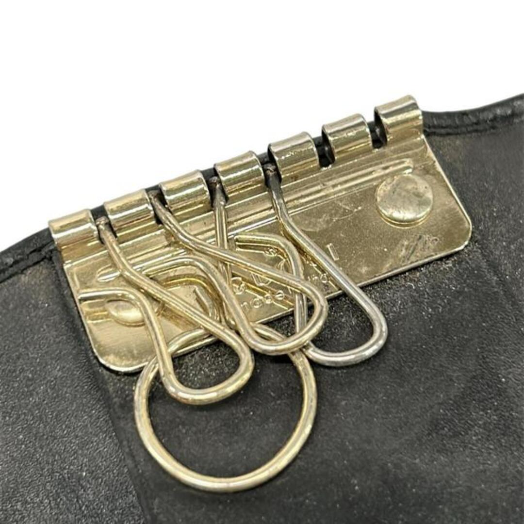 GUCCI - GUCCI(グッチ) キーケース シマライン 138093 黒 6連フック