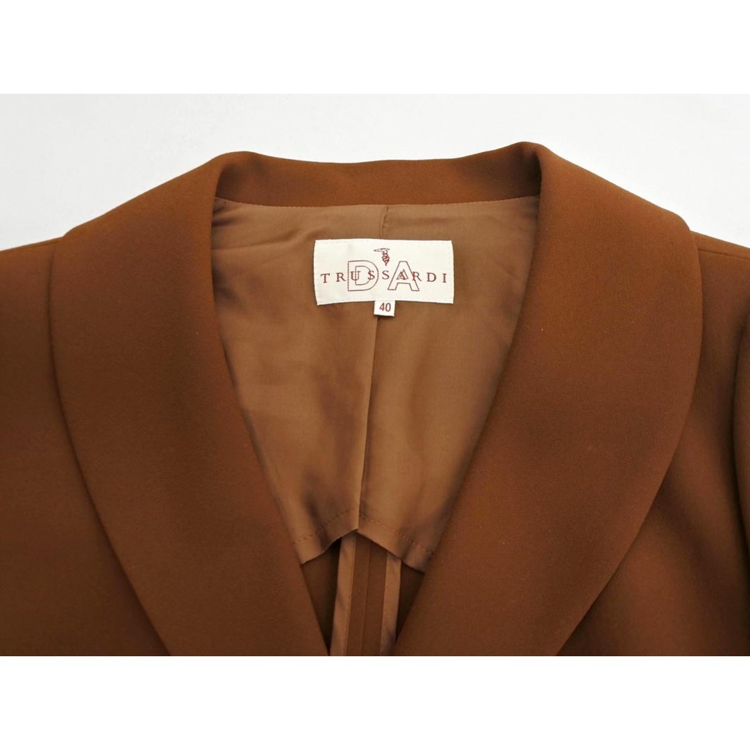 高級 トラサルディ ダブル セットアップ スーツ ウール100% ブラウン