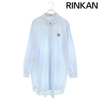 MIU MIU - ミュウミュウ MK1968 ロゴ刺繍ストライプ長袖シャツ メンズ