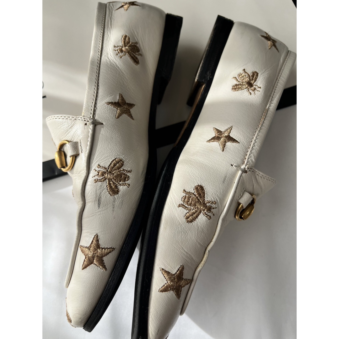 最終値下げ Gucci 白ミュール 星と蜂刺繍 グッチ 最終値下げ Gucci 白