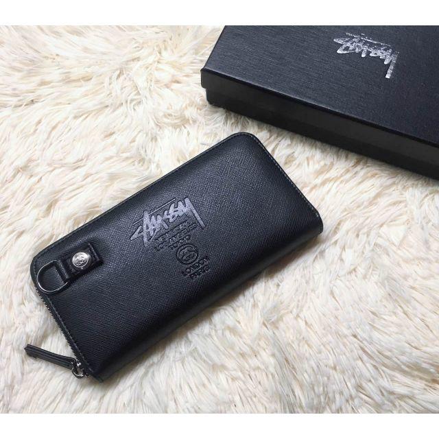 STUSSY - STUSSY ステューシーメンズブラック長財布の通販 by