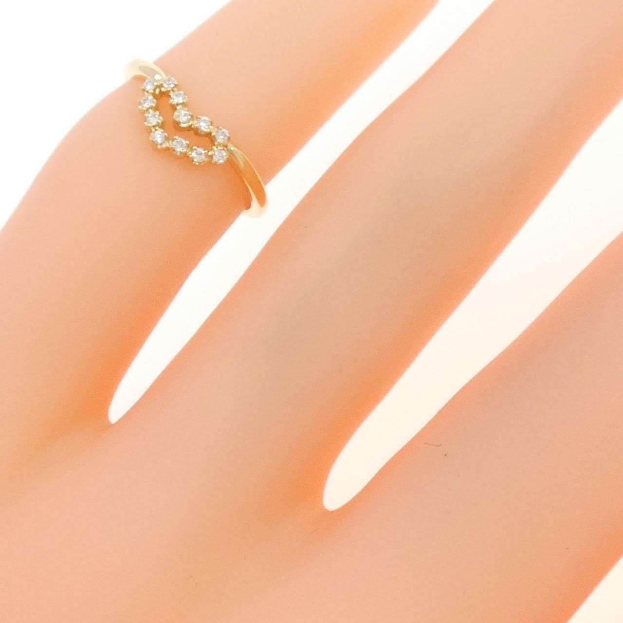 コメ兵｜アーカー ハート ダイヤモンド ピンキー リング 0.06CT｜AHKAH