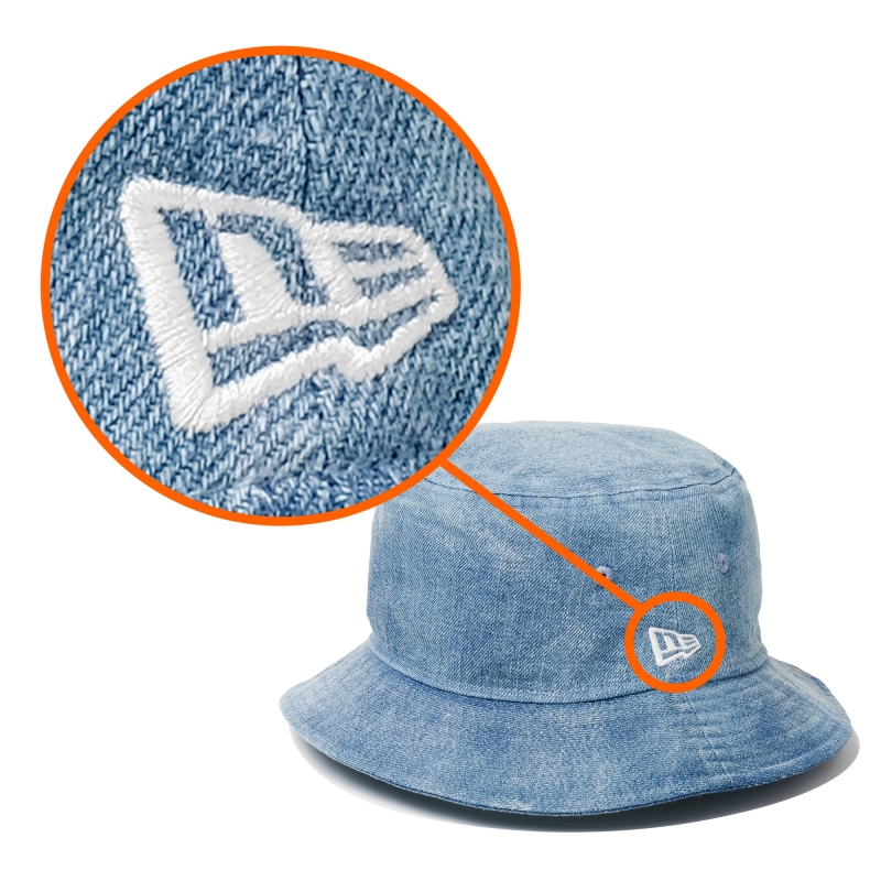 NO GOOD TV × NEW ERA オリジナルバケットハット（Washed Denim） : N