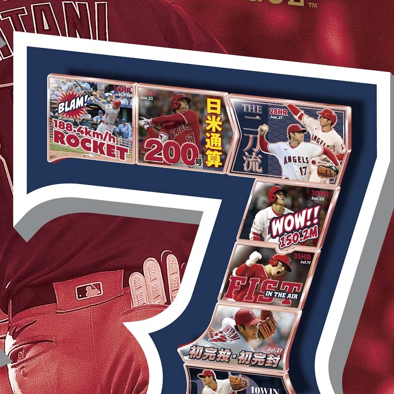 大谷翔平 2023 AL ホームラン王＆MVP獲得記念 額装ピンズセット : 大谷