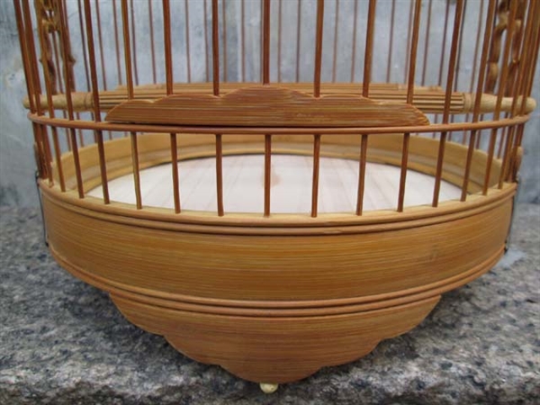鳥かご 竹製 手作り D20/26cm