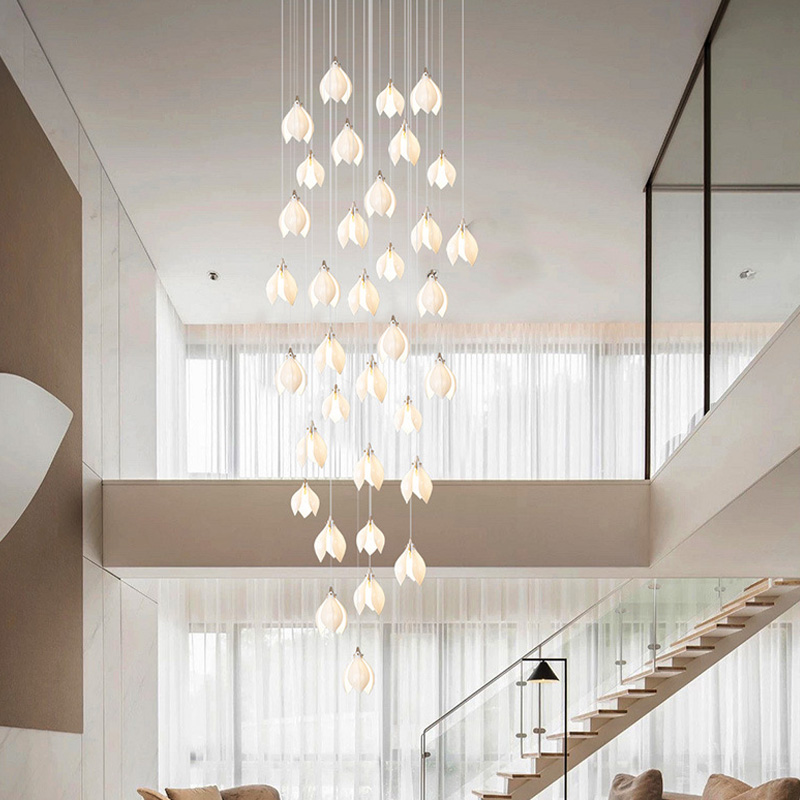 LEDペンダントライト 照明器具 天井ランプ 吹き抜け 店舗 別荘 花型