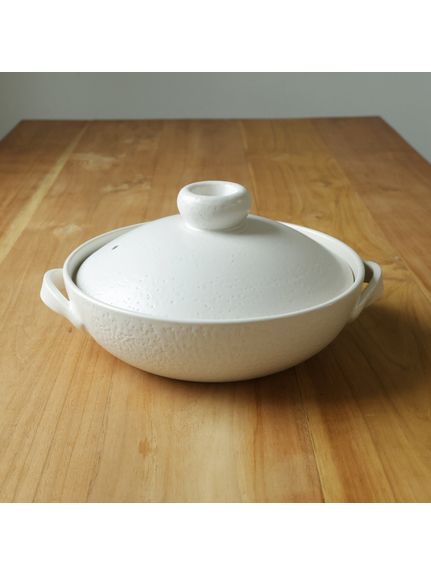 平手むし土鍋 9号 白（土鍋・鍋小物）｜Madu（マディ）｜HAKKA公式