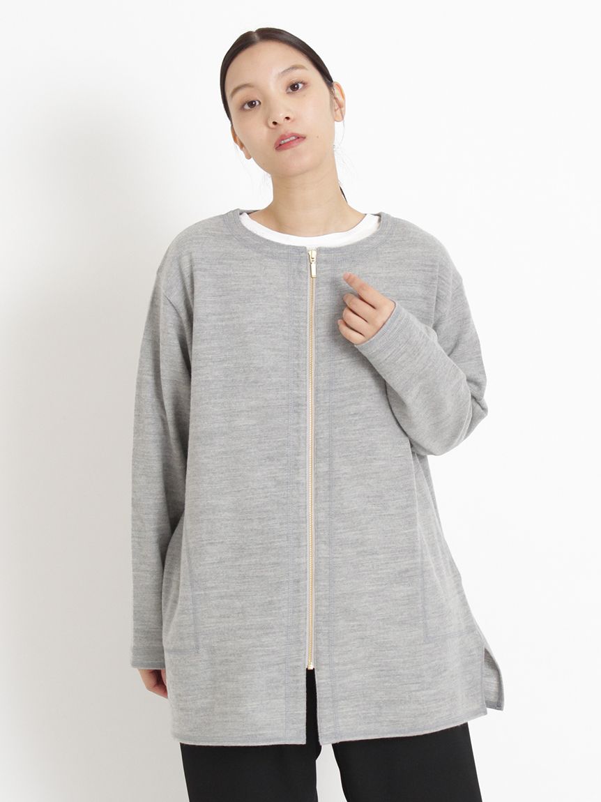 バランサーミルドジップアップカーディガン（カーディガン）｜KEI