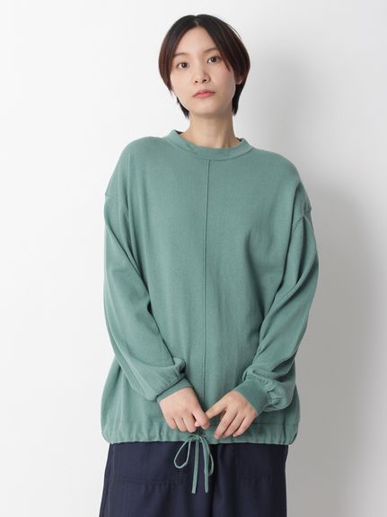 マーセライズドコットンドロストニットプルオーバー（ニット）｜KEI