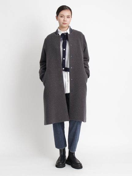 リングツイード ロングスタジャンコート（スタジャン）｜H.A.K（ハク