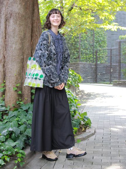 ブラッシュドツイル フリルブラウス（ブラウス）｜H.A.K（ハク