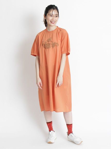 大きいサイズ][15号 19号 ]コットンローンワッシャープランプフラワー