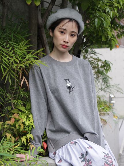 SUPER HAKKA×保坂優子 「このドレス」プリント+刺繍スウェット