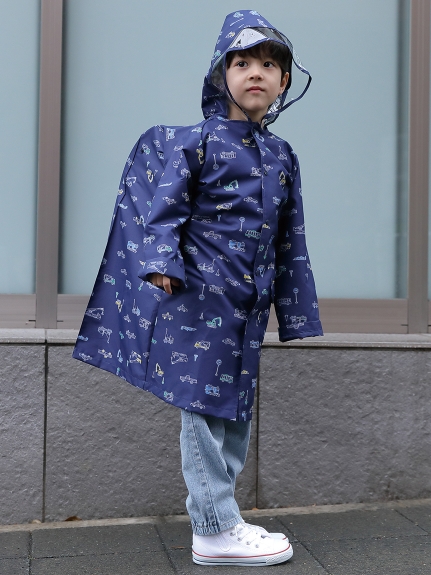 ミニカープリントレインコート（レインコート）｜Ribbon hakka kids