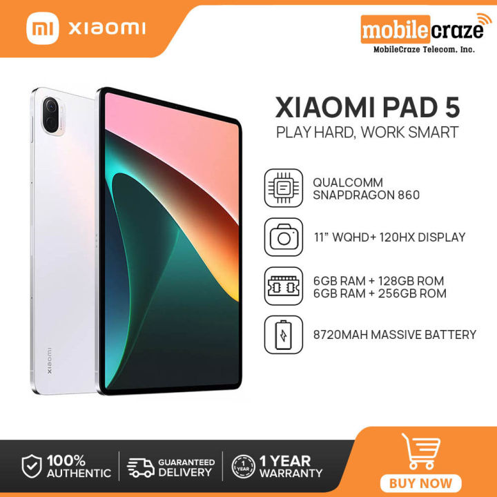 Xiaomi Pad 5 Tablet | 6GB RAM+256GB / 128GB ROM | Snapdragon 860