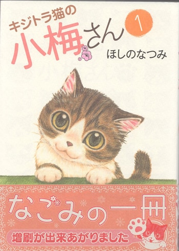 ほしのなつみ 直筆イラストサイン本「キジトラ猫の小梅さん」1巻