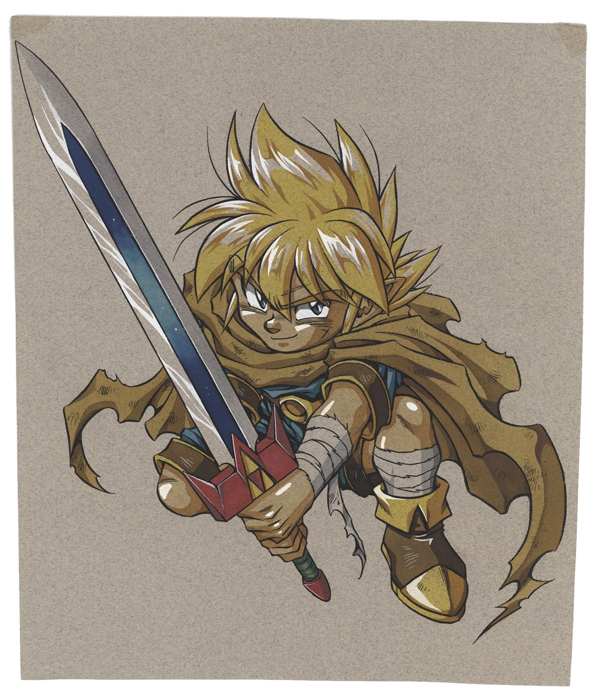 古澤純也直筆カラーカット（着色のみ直筆・線は印刷）「ゼルダの伝説