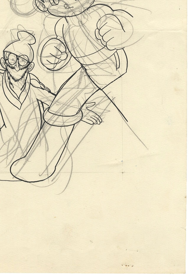 手塚治虫直筆ラフ表紙原稿「鉄腕アトム」付録