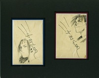 3148］ 渡辺文也 直筆カラーイラスト「零式艦上戦闘機62型」