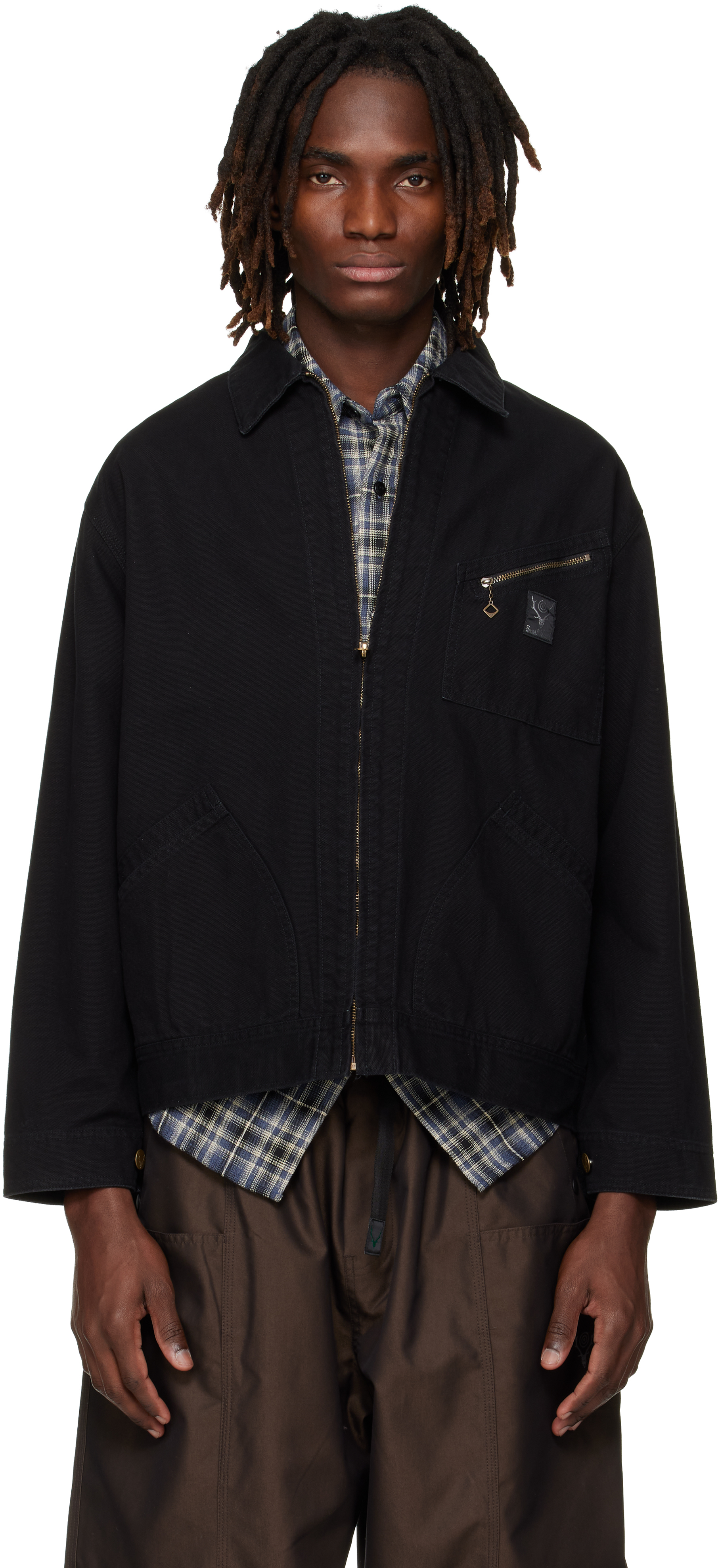 Black Work Jacket by South2 West8 on Sale