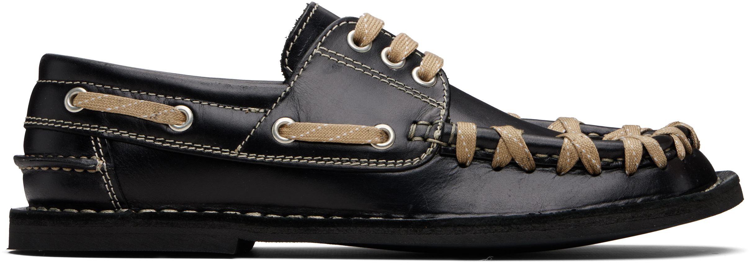 Black Eki Boat Shoes by CAMPERLAB on Sale