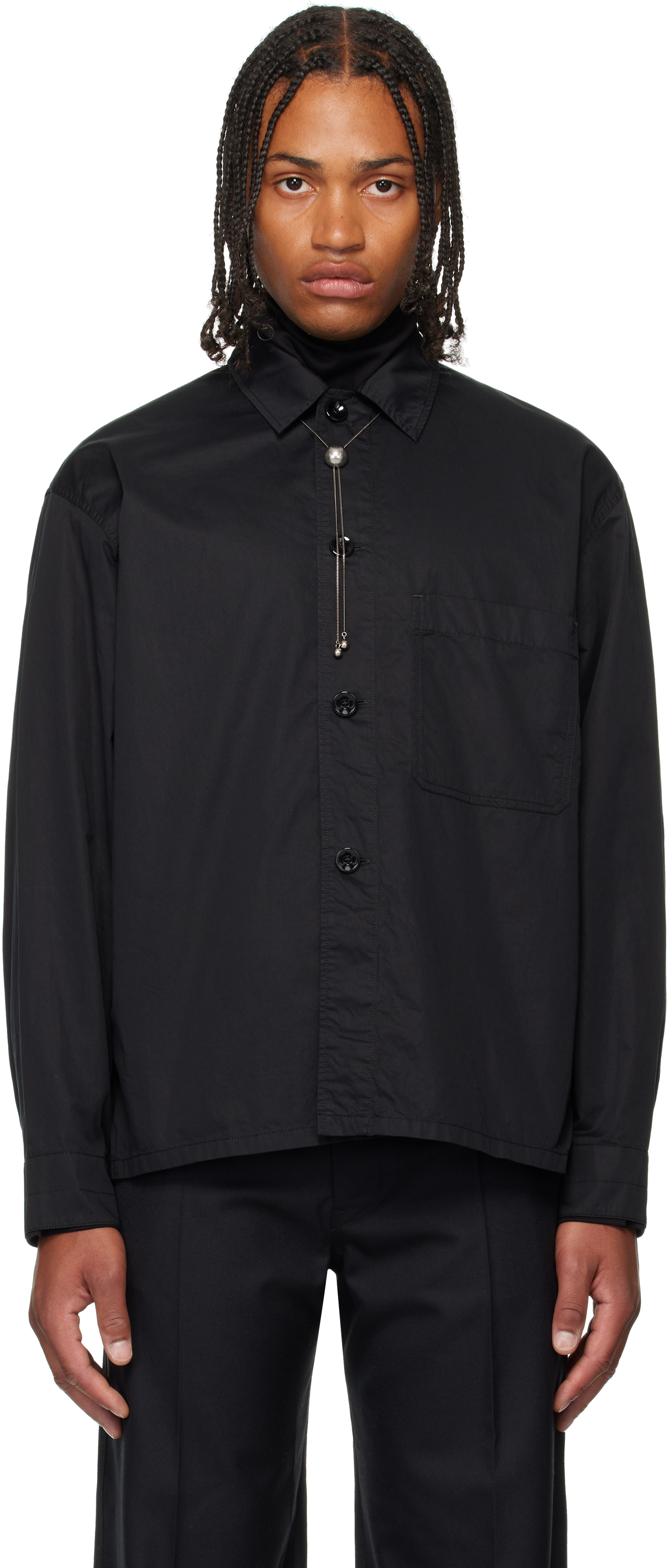 LEMAIRE: ブラック Pyjama シャツ | SSENSE 日本