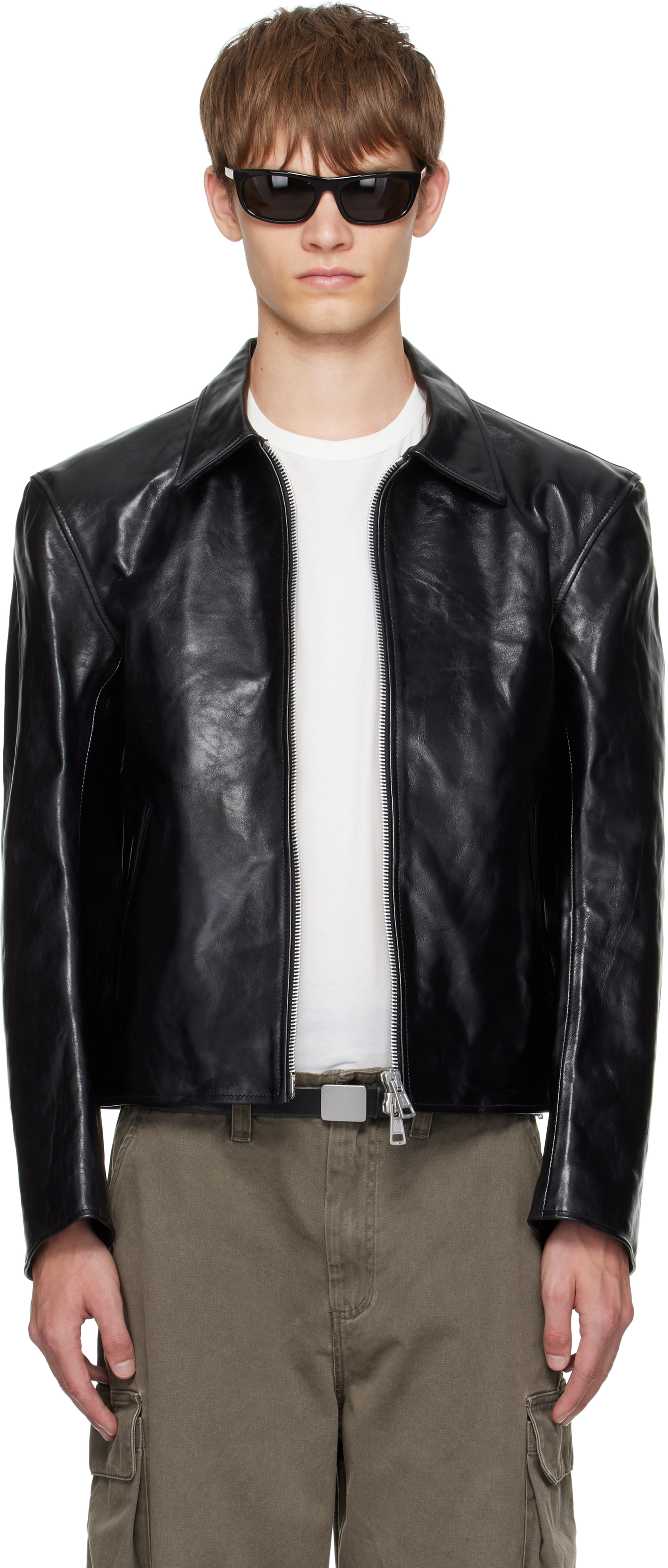 OUR LEGACY: Black Mini Leather Jacket | SSENSE