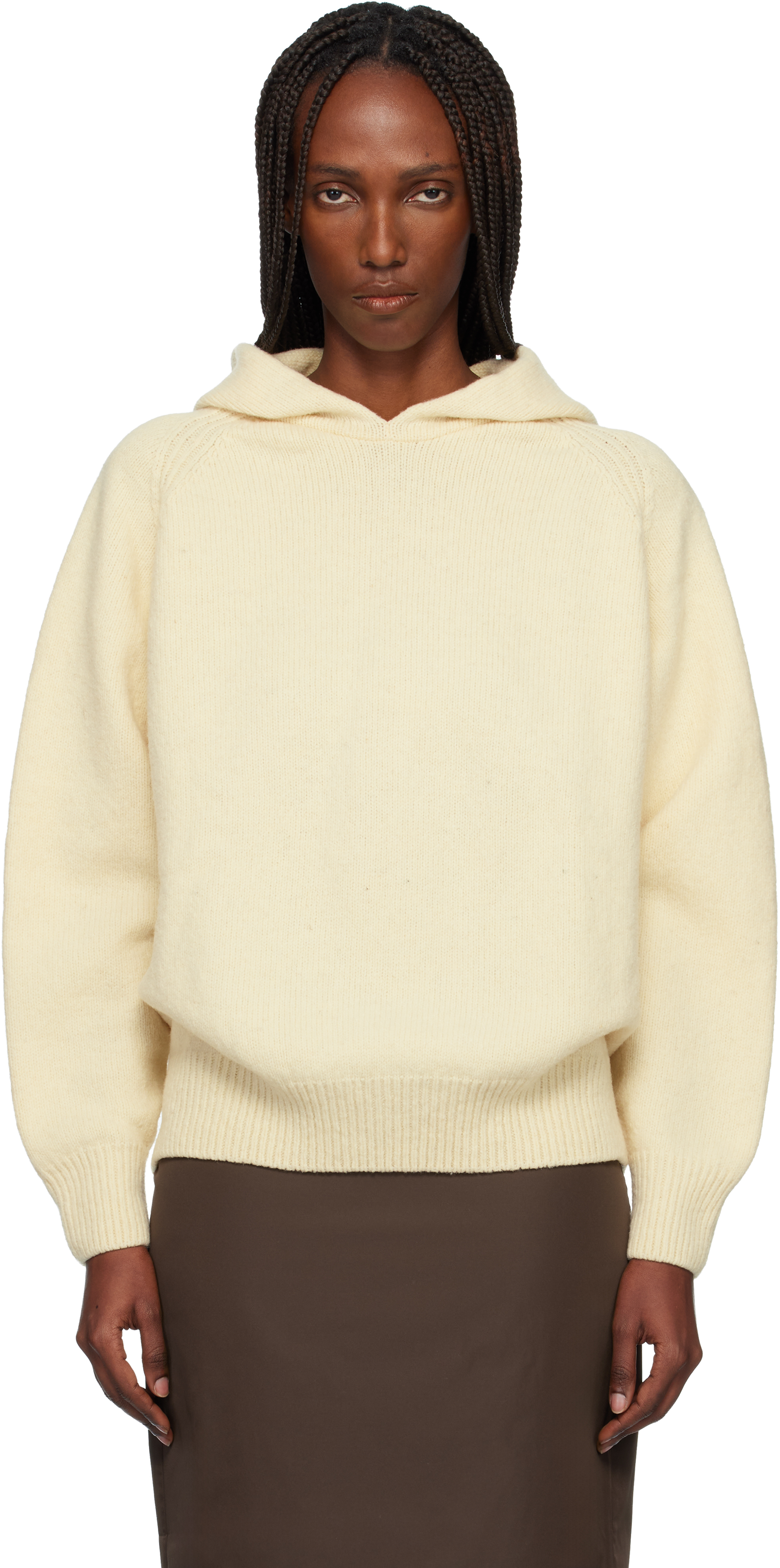 Off-White Soar Hoodie by Baserange on Sale