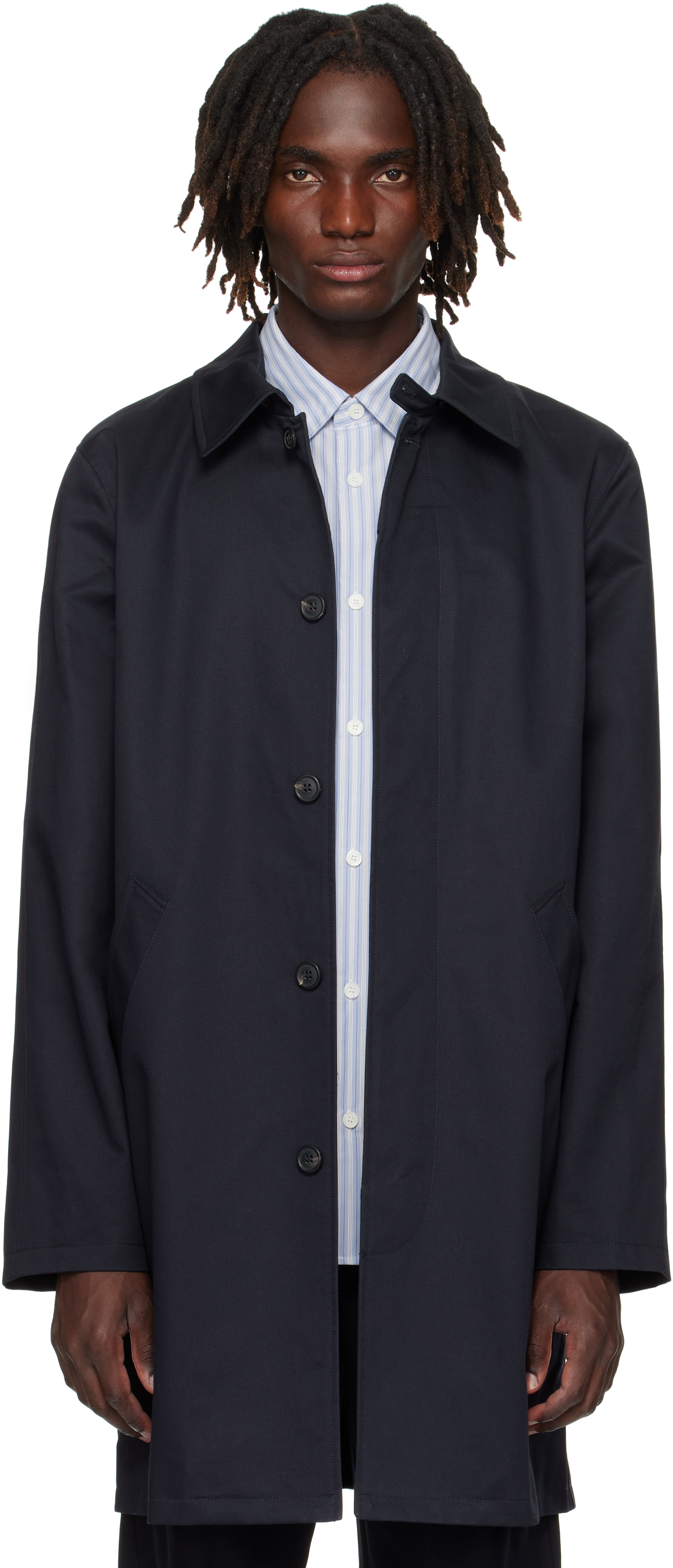 A.P.C.のネイビー Urban マックコートがセール中