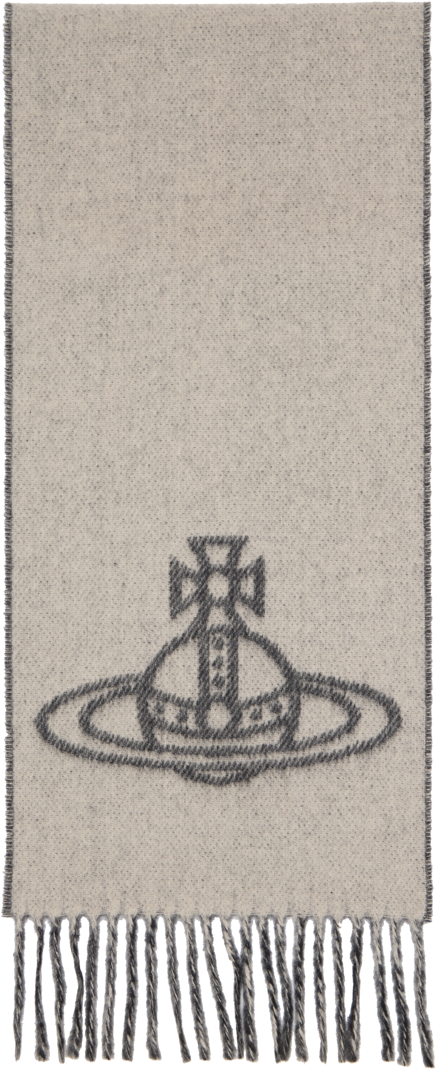 Vivienne Westwood: ブラック＆グレー Single Orb Double マフラー