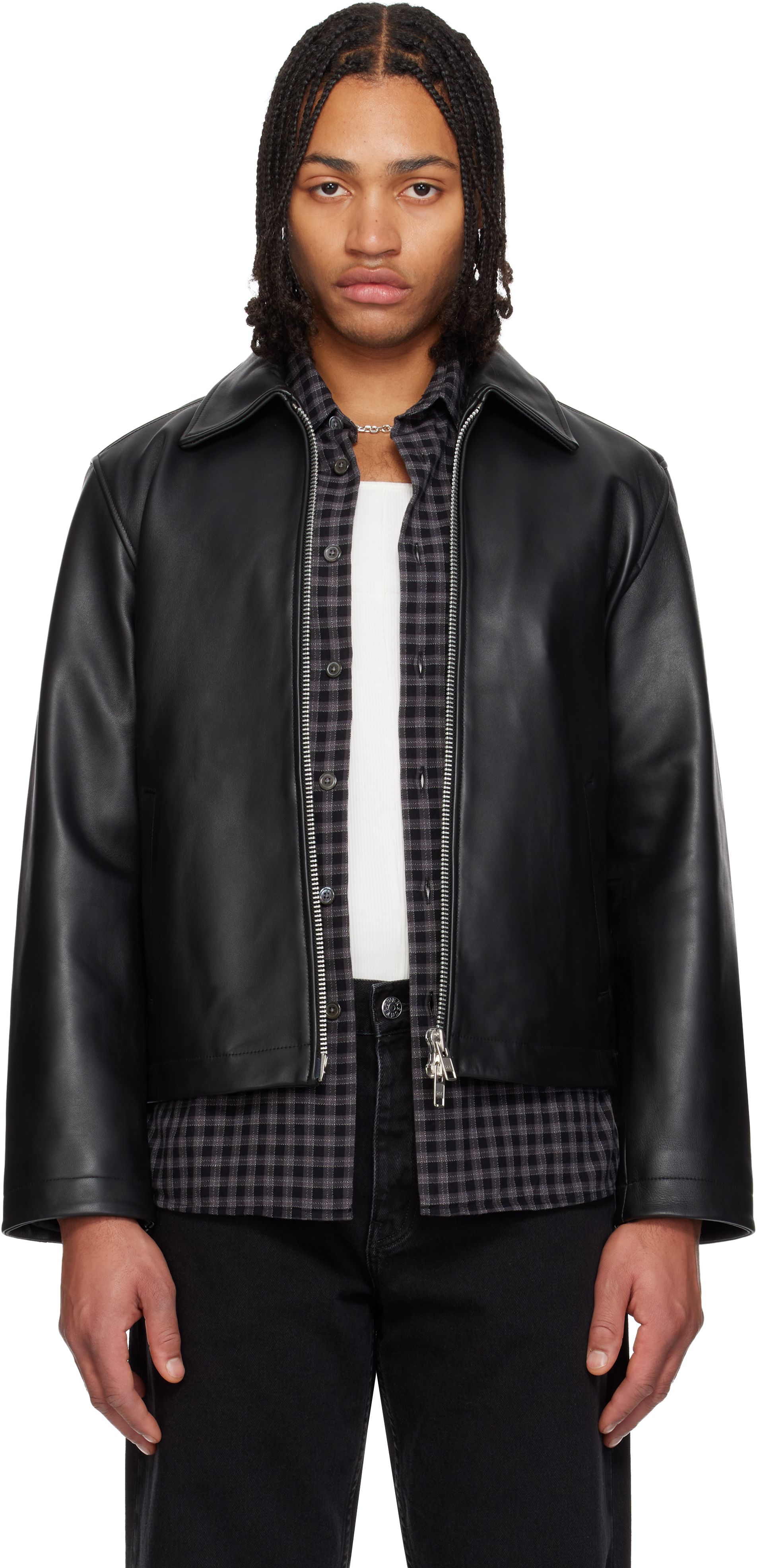 メンズ レザー ジャケット | SSENSE 日本