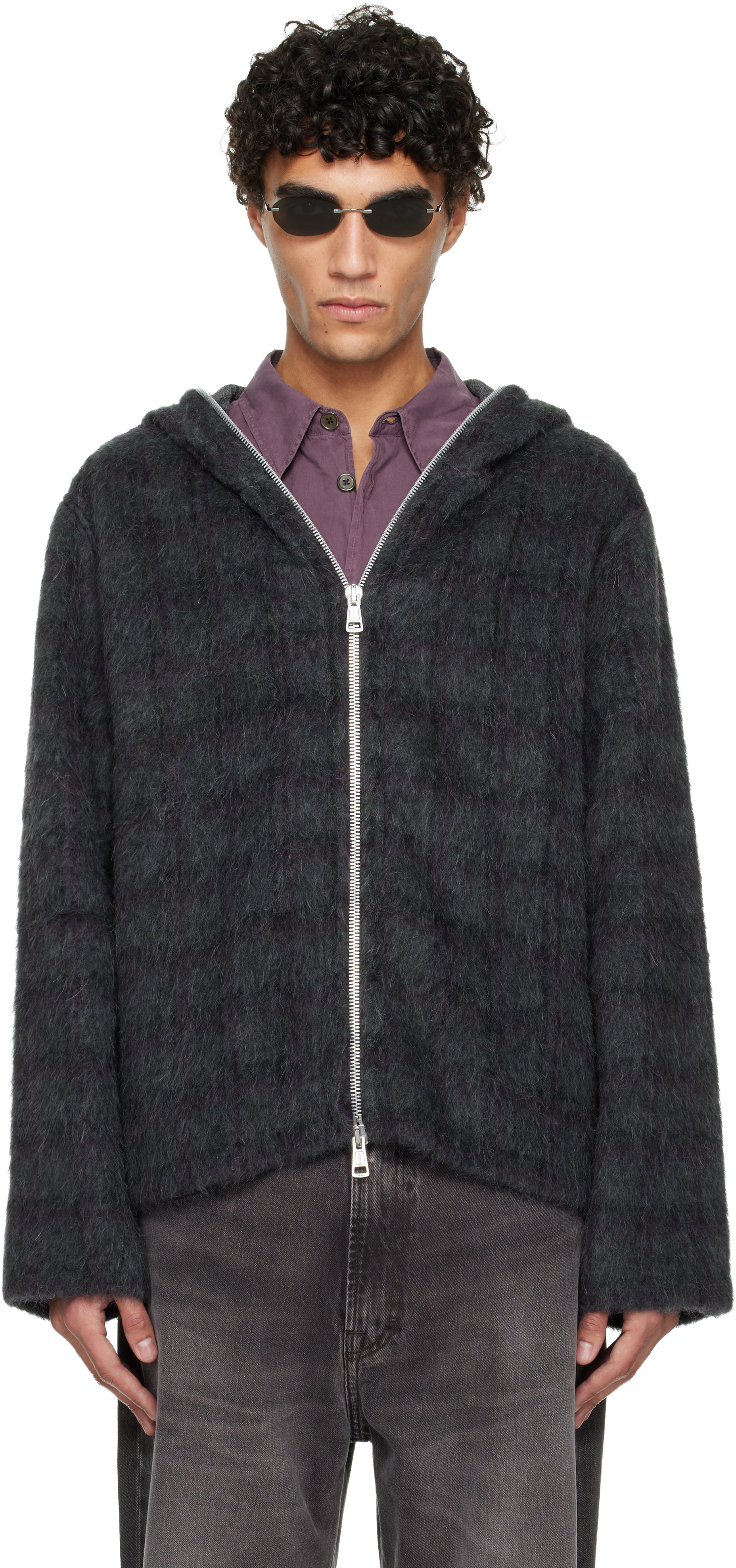 OUR LEGACY: Gray Full Zip Hoodie | SSENSE