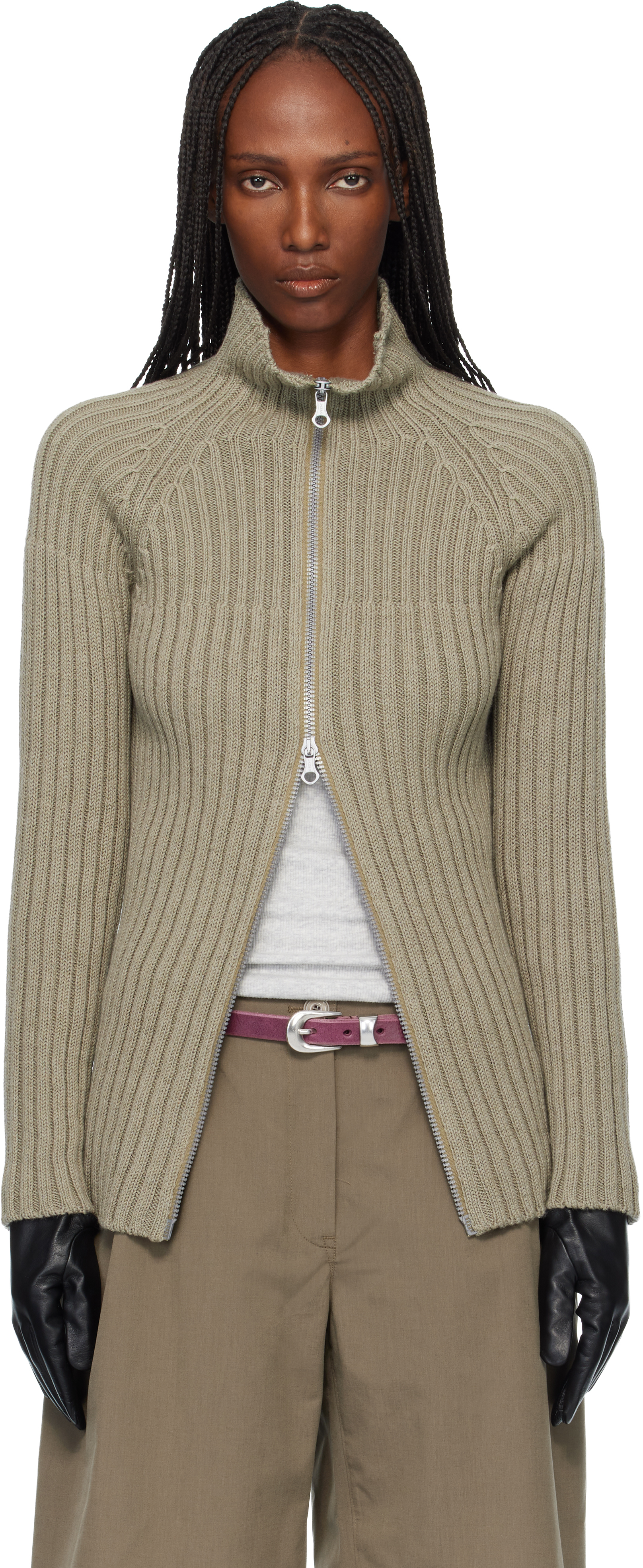 paloma wool クロップドカーディガン ニット ブラウン S Paloma Wool