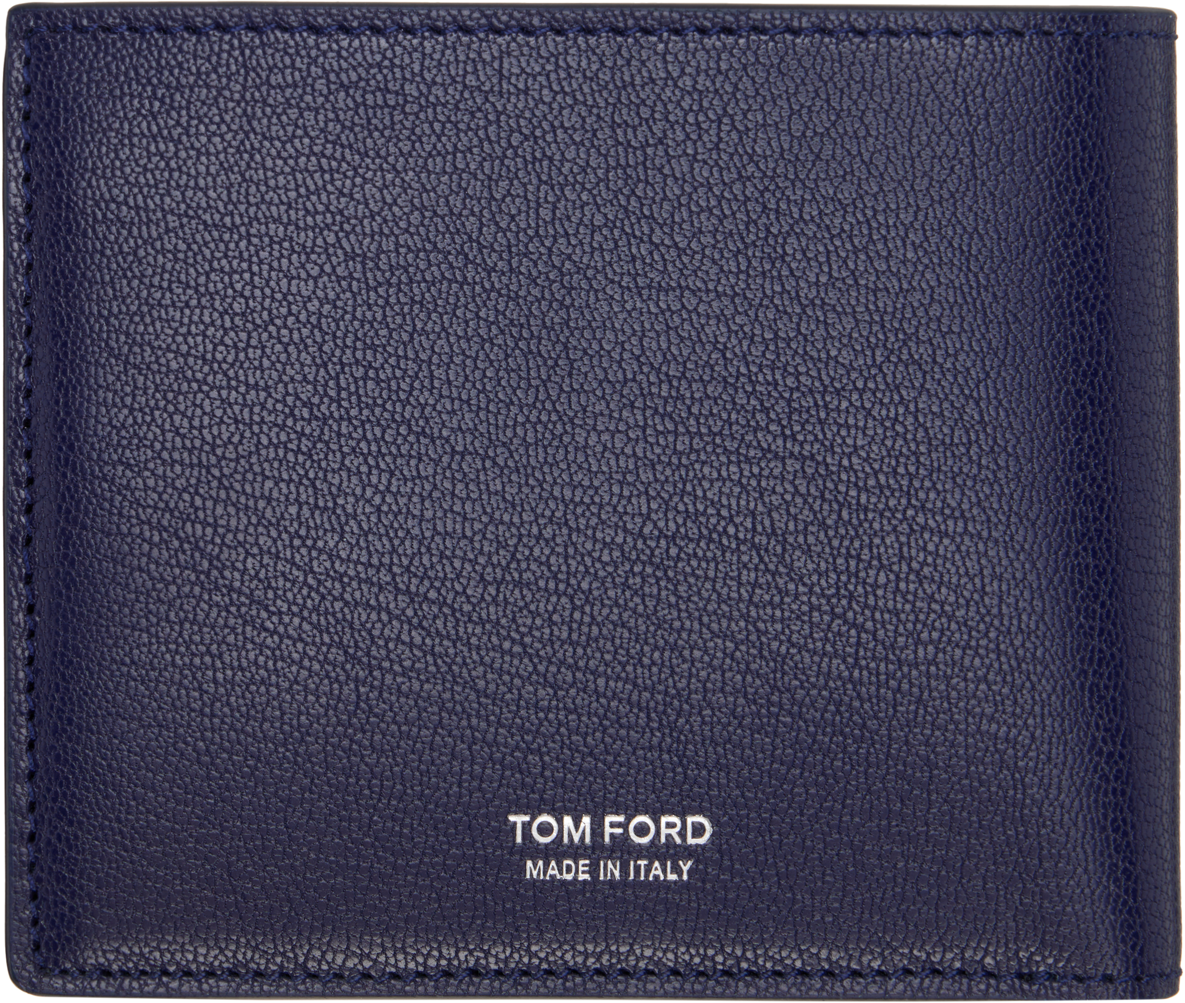 TOM FORD: ネイビー Elongated T Line マネークリップ ウォレット