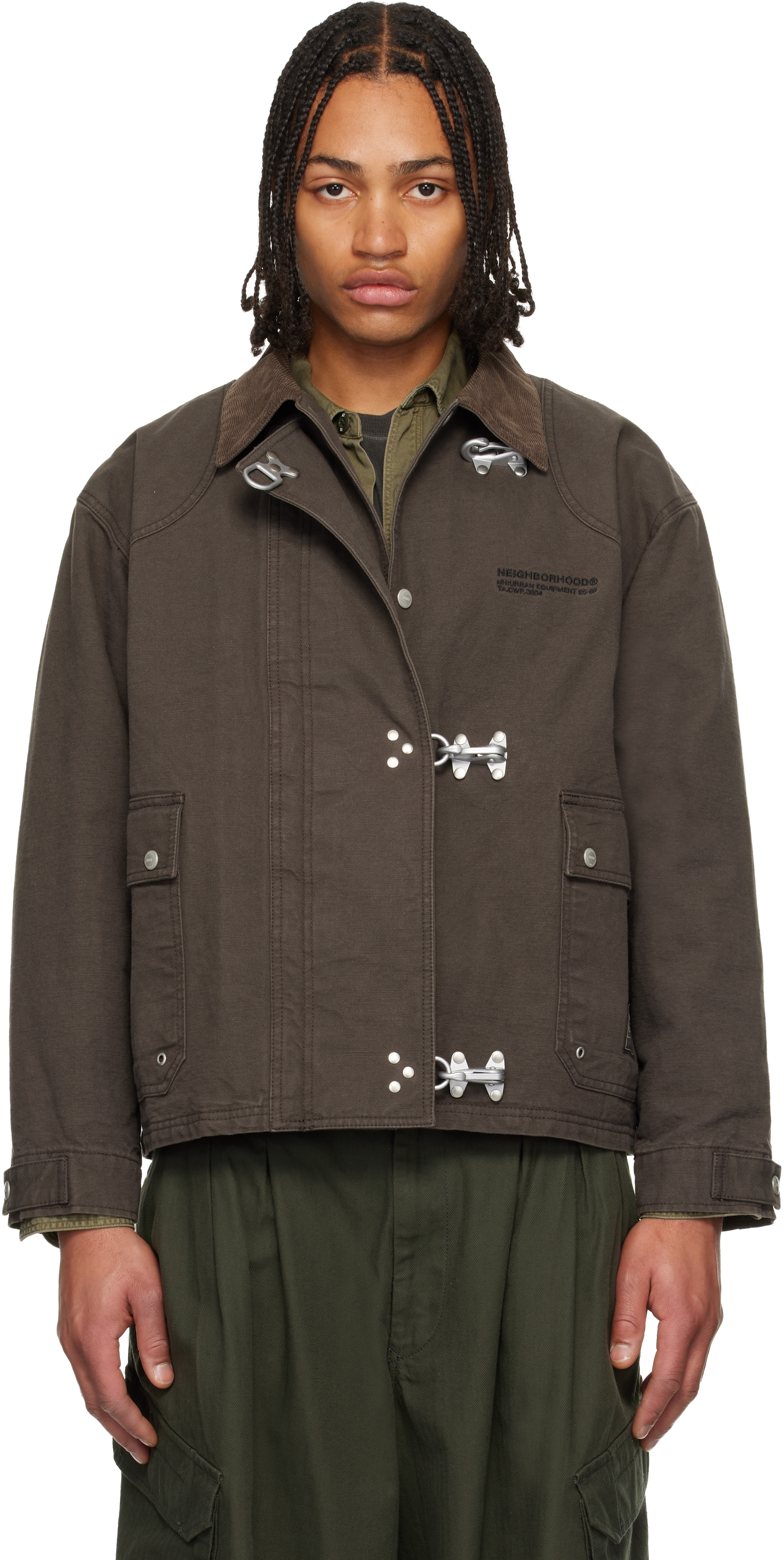 Neighborhood: Khaki Fireman Jacket | SSENSE