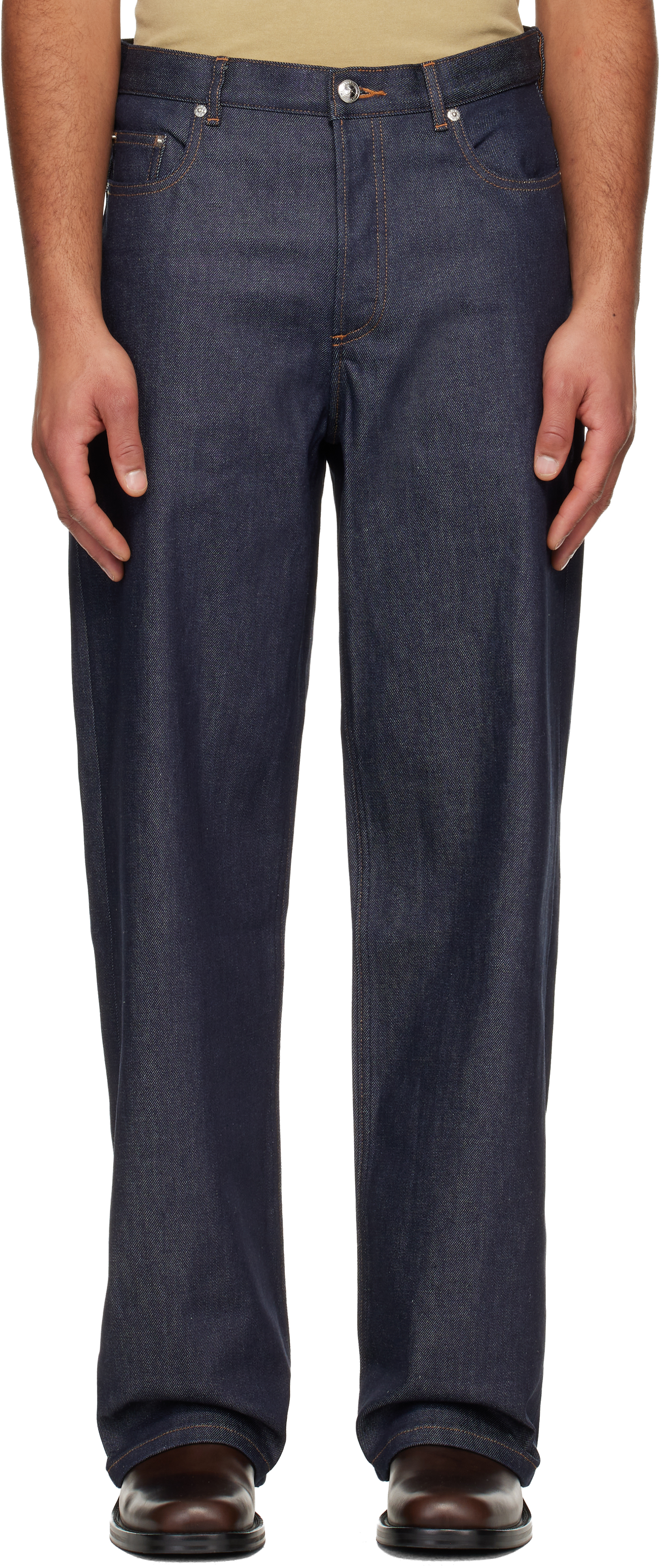 A.P.C.: ネイビー Aaron ジーンズ | SSENSE 日本