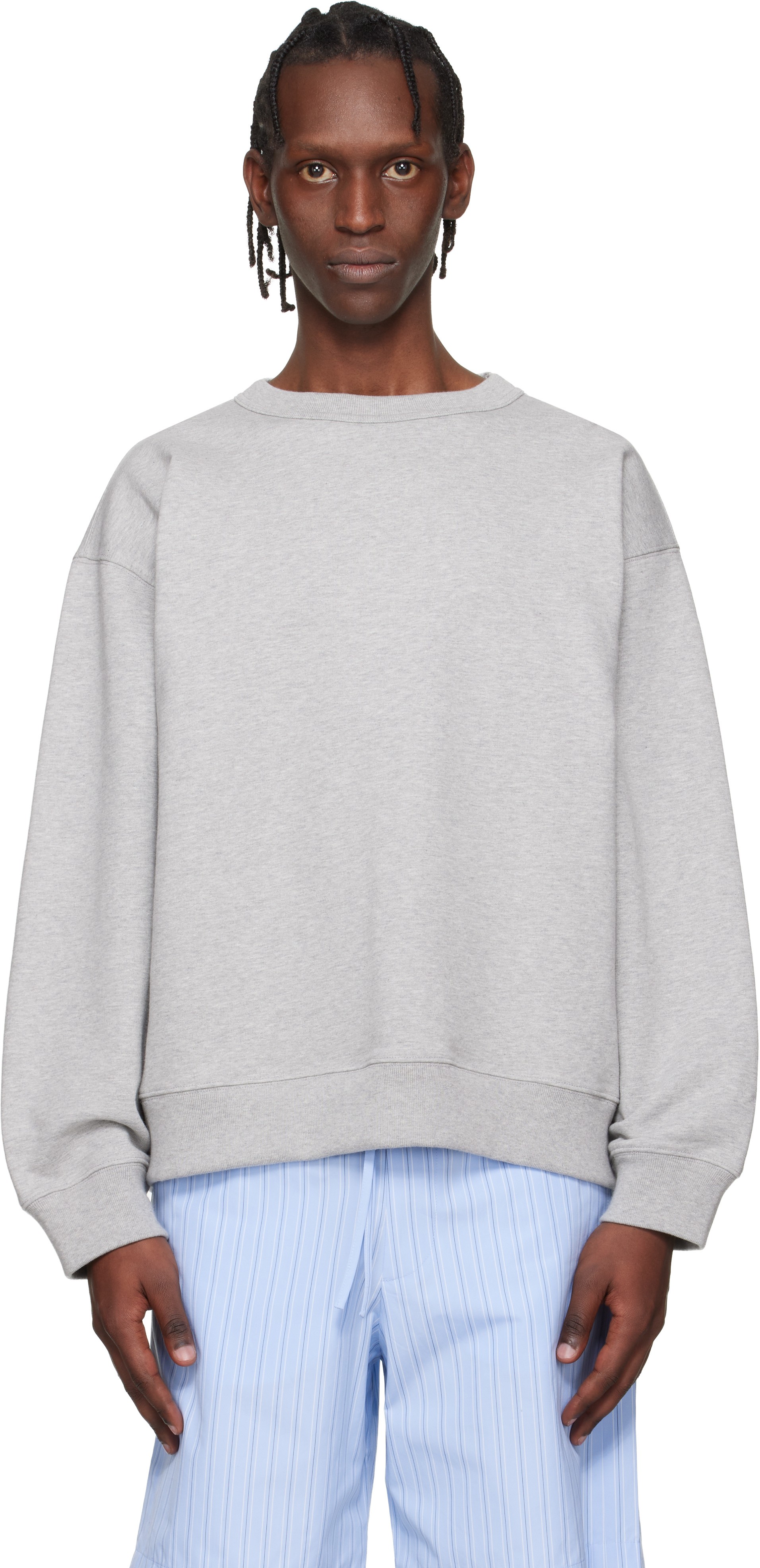 Dries Van Noten: グレー オーバーサイズ スウェットシャツ | SSENSE 日本