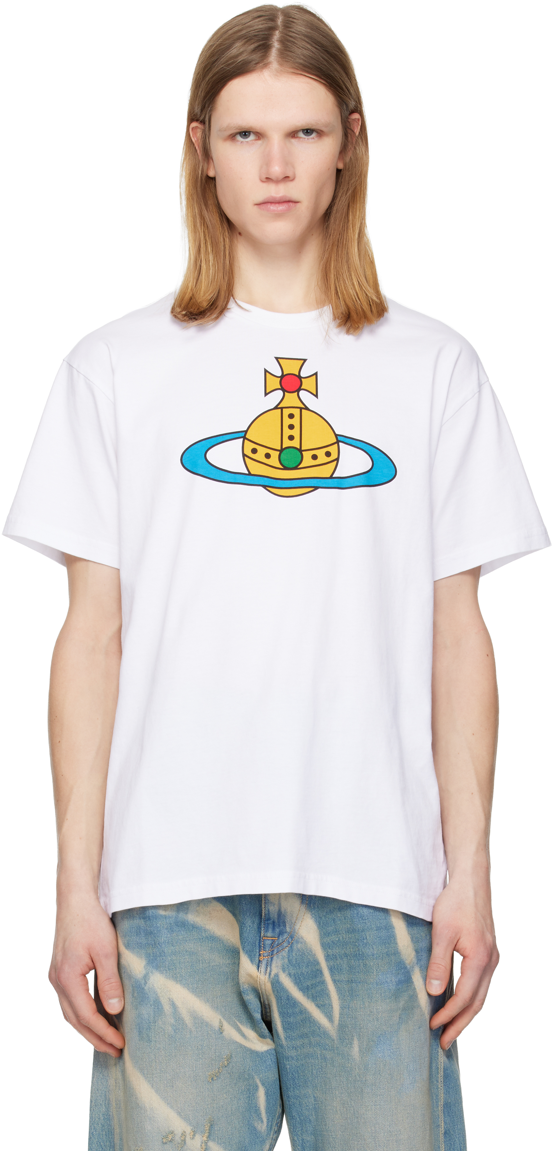 Vivienne Westwood: White Oversized Orb Classic T-shirt | SSENSE