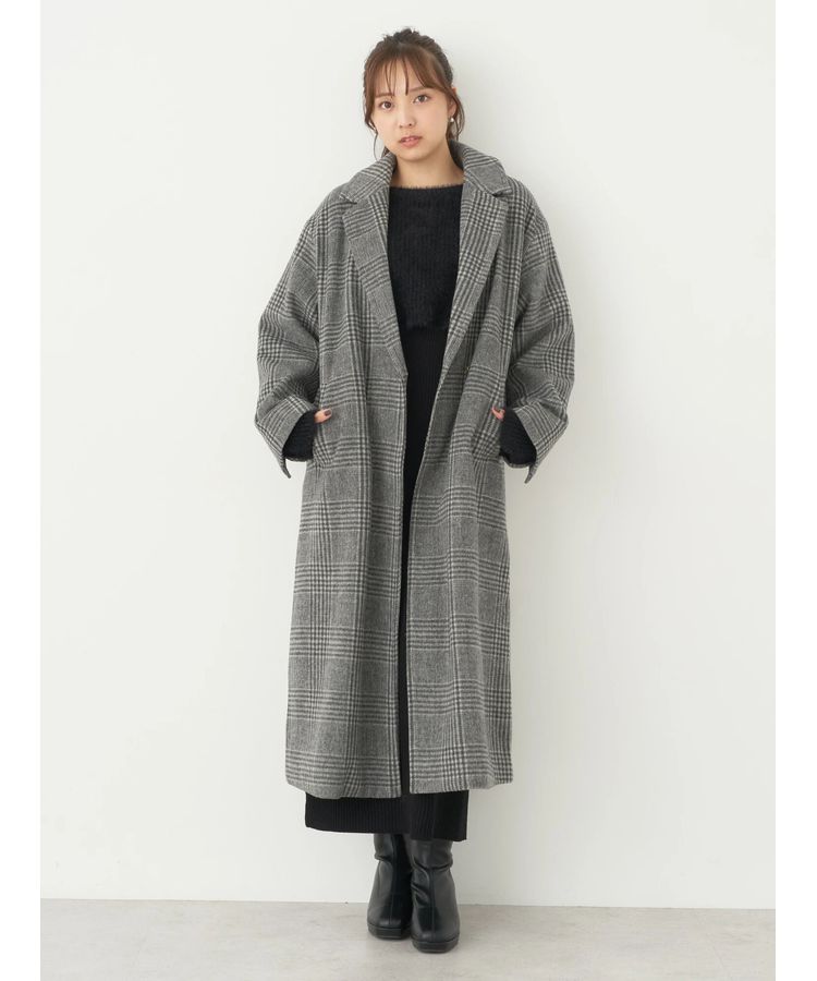 チェスターコート(チェック)/earth music&ecology（アース