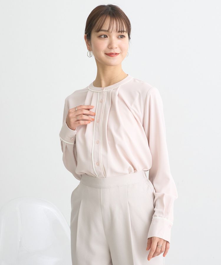 バイカラータックブラウス/earth music&ecology（アース ミュージック