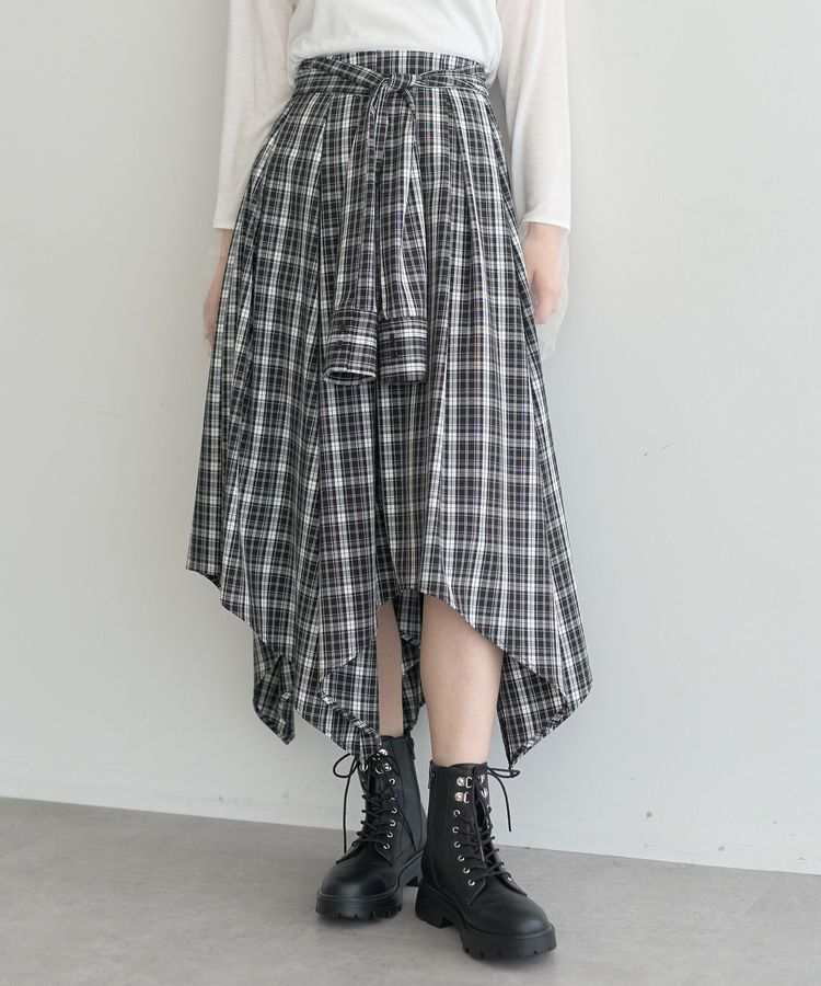 イレヘムチェックシャツスカート/earth music&ecology（アース